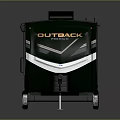 Modern White RV Trailer With Black Accents Windows And Roof Equipment