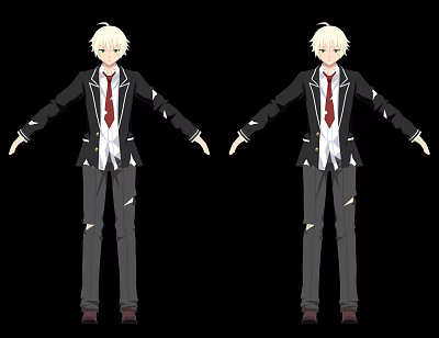 Boys Young Men Men Handsome Cartoon Characters Anime Game Characters Naked Model 3d model