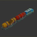 vintage train steam train train carriage locomotive head steam car carriage train modern vehicle 3d model