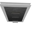 Modern Suspended Ceiling Designs With Black Grid Wooden Slats And Linear Lights