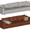 Three-seat sofa 3d model