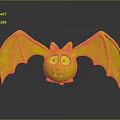 Cute Chocolate Bat Character With Big Eyes And Spread Wings