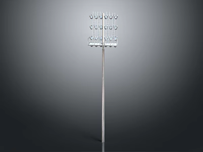 Lighting Combination with Slim Pole and Multiple LED Lights Modern Outdoor Landscape Lighting Design 3d model