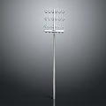 Lighting Combination with Slim Pole and Multiple LED Lights Modern Outdoor Landscape Lighting Design