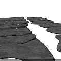 Natural Stone and Wood Stepping Stones for Outdoor Garden Landscape Design Elements