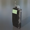 Industrial Equipment Handheld Radio With Antenna Green Screen Black Housing And Durable Design