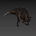 Realistic Spinosaurus Game Movie Character With Sail Back And Open Mouth