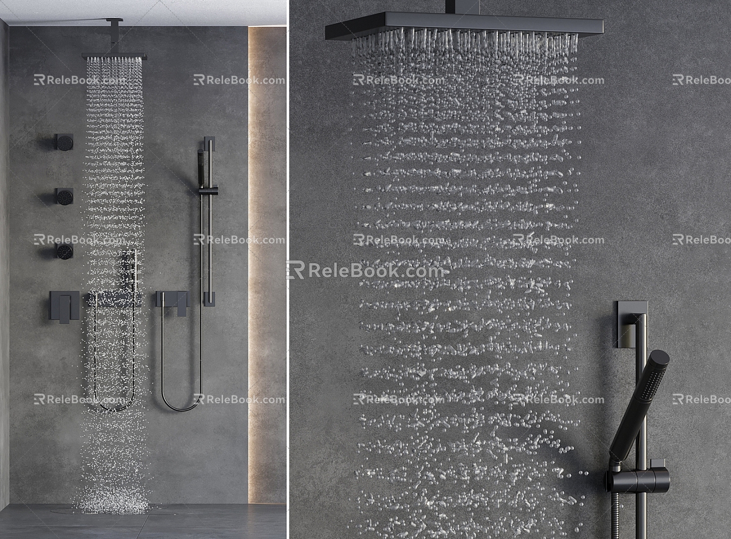 Modern shower shower faucet 3d model