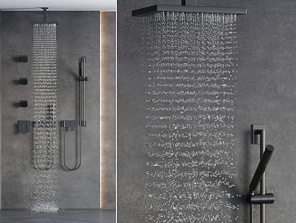 Modern shower faucet 3d model