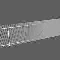 Modern Sleek Metal Railings Featuring Vertical Slats and Sectioned Design on Blue Background