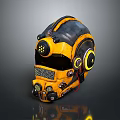 Sci-Fi Helmet Alien Helmet High Tech Helmet Game Helmet 3d model