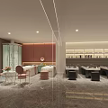 Modern Spacious Hair Salon Interior Design With Reception Desk Chairs And Arched Mirrors
