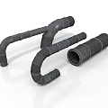 Flexible Industrial Pipes And Connecting Tubes With Curved Straight Sections