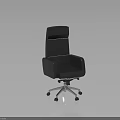 Black High Back Office Chair With Armrests And Wheels Modern Design