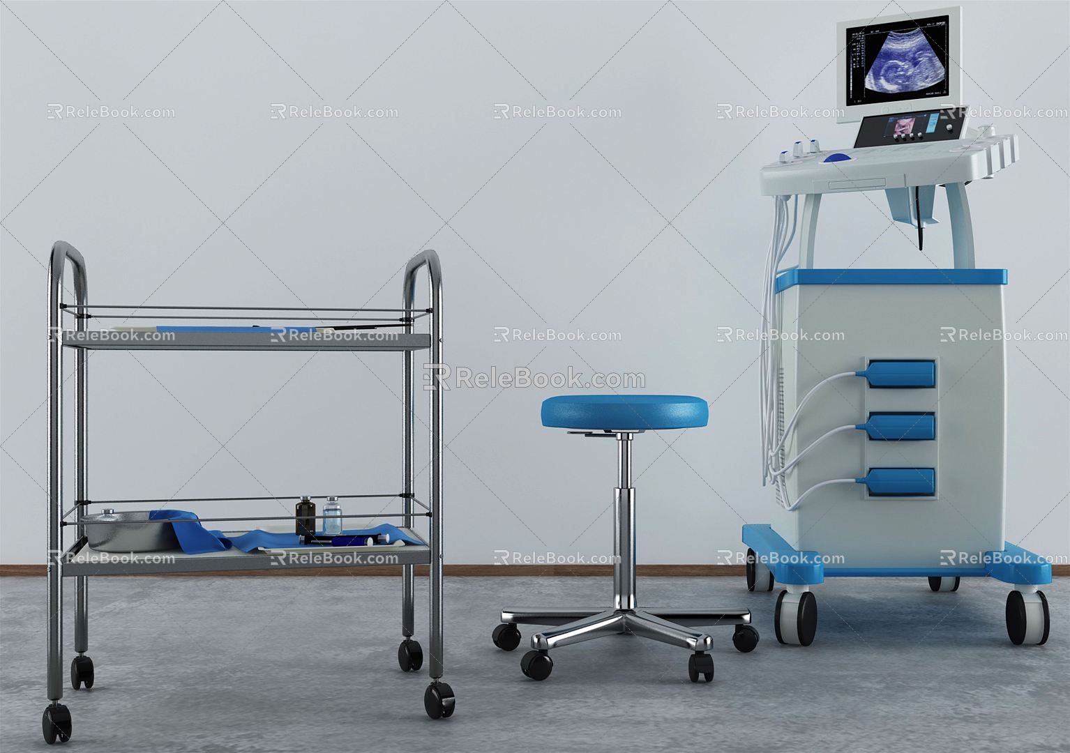 Modern Medical Devices Medical Equipment 3d model