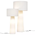 Modern White Chandeliers With Square Shades And Cylindrical Columns For Home Interior