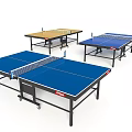 Sports Equipment Ping Pong Tables Blue And Yellow With Wheels For Indoor Play