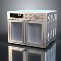 Stainless Steel Modern Kitchen Appliance With Digital Display Double Door And Countertop Design