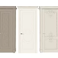 Elegant Swing Doors With Carved Patterns Circular Decoration And Different Colors 3d model