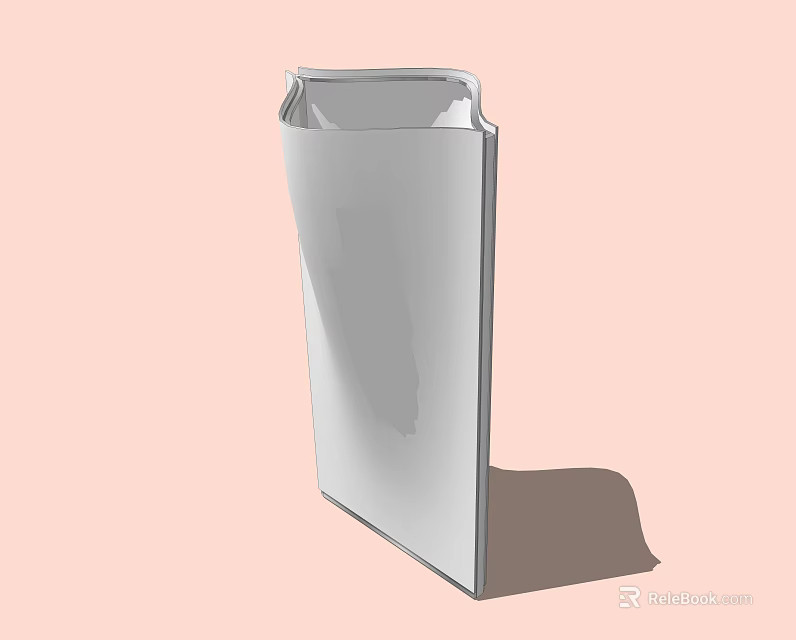 Modern Public Facility White Trash Can With Sleek Modern Design For Urban Areas 3d model 