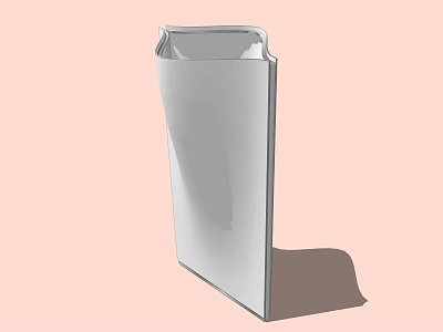 Modern Public Facility White Trash Can With Sleek Modern Design For Urban Areas 3d model