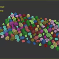 Turquoise Colored Natural Decorative Stones Pile On Dark Background For Home Decor