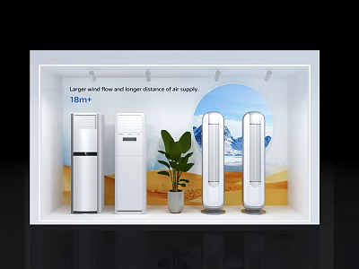 Efficient Air Cooler With Large Air Flow And 18m Long Distance Air Supply 3d model
