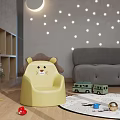 Playful Animal Shaped Colorful Kids Single Sofa For Children's Room Decor