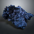 Natural Blue Mineral Crystal Stone With Raw Geological Texture And Specimen Structure