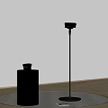 Modern Projection Monitoring Setup With Projector Stand And Projected Human Figures