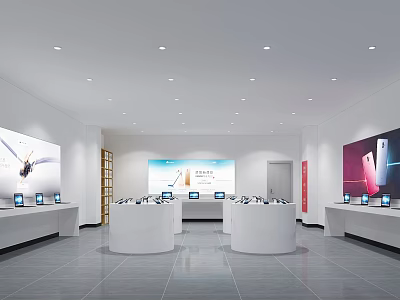 Modern Mobile Phone Shop 3d model