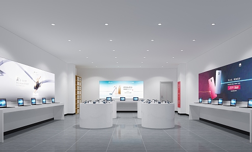 Modern Mobile Phone Shop 3d model