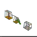 Colorful Outdoor Playground Equipment with Slide Swing Climbing Frame and Ladder