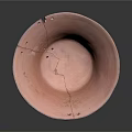 Traditional Handcrafted Ceramic Bowl With Pink Interior And Red White Geometric Patterns