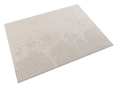 Light Beige Square Rug with Geometric Patterns for Modern Home Decor 3d model