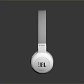 Modern White Gray Over Ear Computer Headphones with Sleek Comfortable Design 3d model