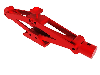 Durable Red Mechanical Car Jack Tool For Vehicle Repair And Lifting 3d model
