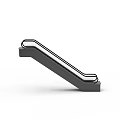 Modern Black Metal Staircase With Handrail Steps And Standalone Structure Design