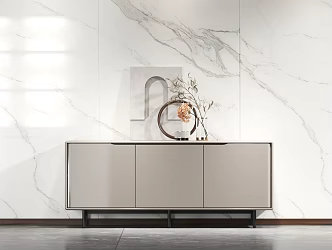 Modern Solid Wood Sideboard 3d model