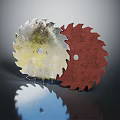 Hardware Tools Saw Blades in Silver and Red Colors for Cutting Applications