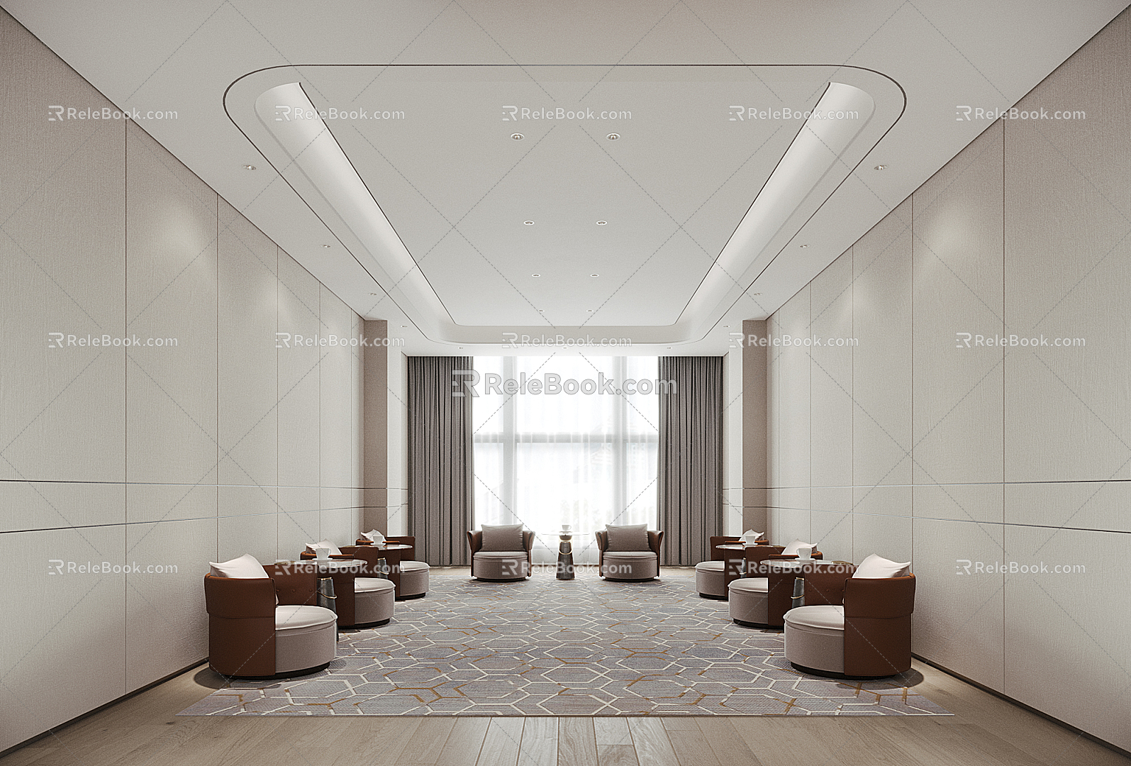 Modern Reception Room Zhongtie Kaide Reception Room 3d model