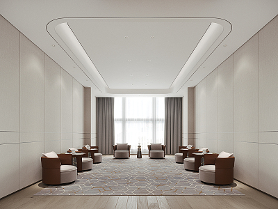 Modern Reception Room Zhongtie Kaide Reception Room 3d model