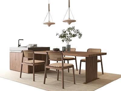 Island Table and Chair 3d model