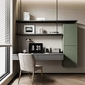 Modern desk shelf 3d model