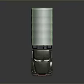Military Battle Tank With Tracked Chassis Armored Turret And Long Barrel Cannon