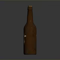 Brown Glass Bottle With Worn Label Vintage Design For Daily Living Supplies