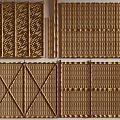 Woven Wooden Room Dividers With Various Patterns For Interior Design