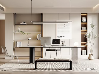 Modern study 3d model