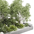 Modern tree green plant landscape sketch plant pile shrub landscape tree 3d model