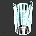 Brown Rattan Round Storage Basket With Handles For Home Organizing